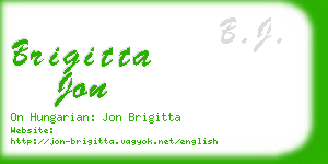 brigitta jon business card